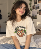 Cute Sloth “We Are Alike” Graphic T-Shirt